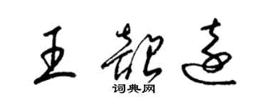 梁锦英王韶远草书个性签名怎么写