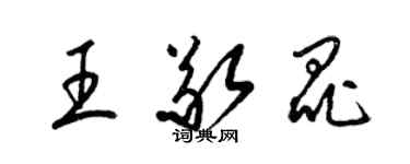 梁锦英王敬昆草书个性签名怎么写