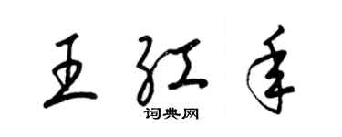 梁锦英王红年草书个性签名怎么写