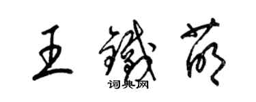 梁锦英王铁萌草书个性签名怎么写