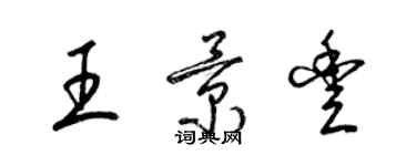 梁锦英王景丰草书个性签名怎么写