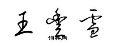 梁锦英王丰雪草书个性签名怎么写