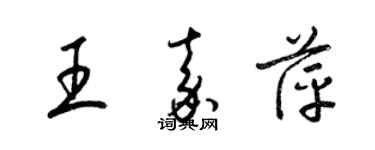 梁锦英王嘉萍草书个性签名怎么写