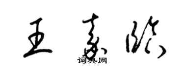 梁锦英王嘉临草书个性签名怎么写