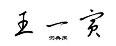 梁锦英王一寅草书个性签名怎么写