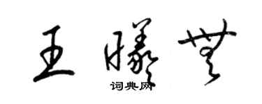 梁锦英王曦无草书个性签名怎么写