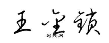 梁锦英王金锁草书个性签名怎么写