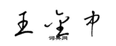梁锦英王金中草书个性签名怎么写
