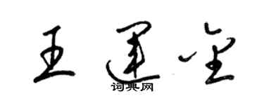 梁锦英王运金草书个性签名怎么写