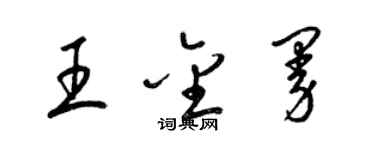梁锦英王金曼草书个性签名怎么写