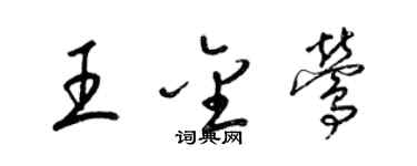 梁锦英王金莺草书个性签名怎么写