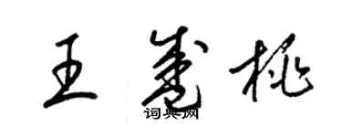 梁锦英王盛桃草书个性签名怎么写