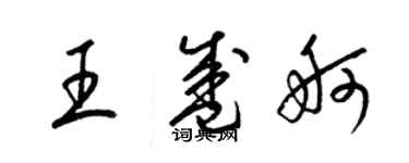 梁锦英王盛舸草书个性签名怎么写