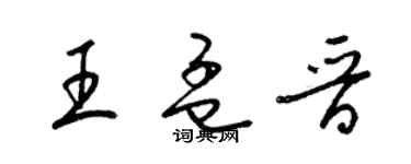 梁锦英王孟晋草书个性签名怎么写
