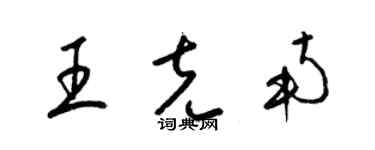 梁锦英王克南草书个性签名怎么写