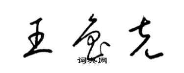 梁锦英王鲁克草书个性签名怎么写