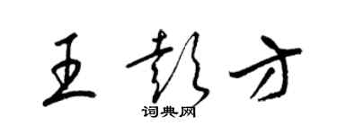 梁锦英王彭方草书个性签名怎么写