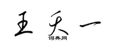 梁锦英王夭一草书个性签名怎么写