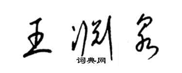 梁锦英王渊泉草书个性签名怎么写