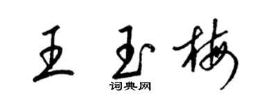 梁锦英王玉梅草书个性签名怎么写