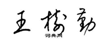 梁锦英王树勤草书个性签名怎么写