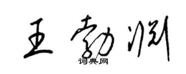 梁锦英王勃渊草书个性签名怎么写
