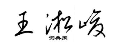 梁锦英王淞峻草书个性签名怎么写