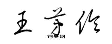梁锦英王芳伶草书个性签名怎么写