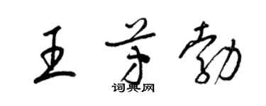 梁锦英王芳勃草书个性签名怎么写