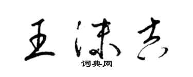 梁锦英王沫吉草书个性签名怎么写