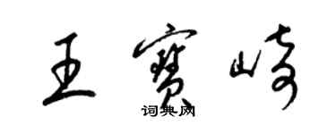 梁锦英王宝崎草书个性签名怎么写