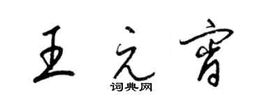 梁锦英王元宵草书个性签名怎么写