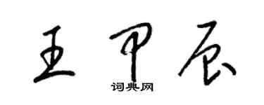 梁锦英王甲辰草书个性签名怎么写