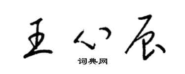 梁锦英王心辰草书个性签名怎么写