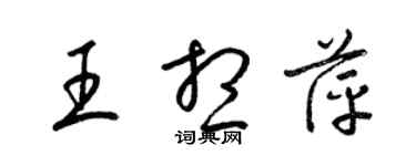 梁锦英王想萍草书个性签名怎么写