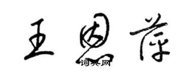 梁锦英王恩萍草书个性签名怎么写