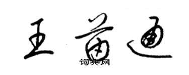 梁锦英王苗通草书个性签名怎么写