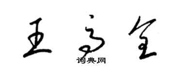 梁锦英王高全草书个性签名怎么写