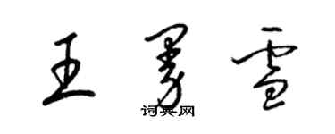 梁锦英王曼雪草书个性签名怎么写