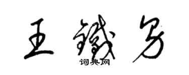 梁锦英王铁男草书个性签名怎么写