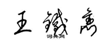 梁锦英王铁隽草书个性签名怎么写