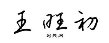 梁锦英王旺初草书个性签名怎么写