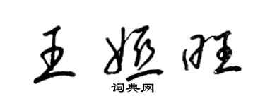 梁锦英王娅旺草书个性签名怎么写