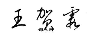 梁锦英王贺霞草书个性签名怎么写