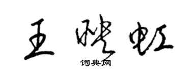 梁锦英王映虹草书个性签名怎么写
