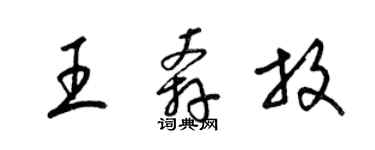 梁锦英王奔放草书个性签名怎么写