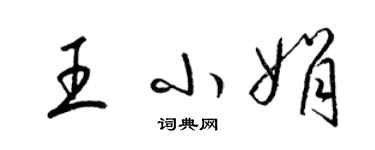 梁锦英王小娟草书个性签名怎么写