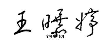 梁锦英王曝婷草书个性签名怎么写