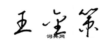 梁锦英王金策草书个性签名怎么写