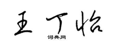 梁锦英王丁怡草书个性签名怎么写